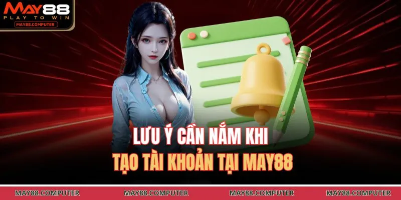 Lưu ý cần nắm khi tạo tài khoản tại May88